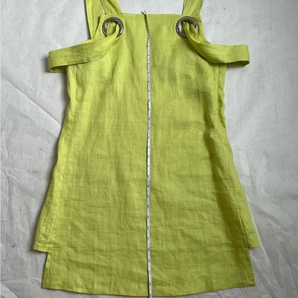 Free People x Style Mafia Neon Linen Shift Mini Dress Women's Size Small S - Picture 4 of 11